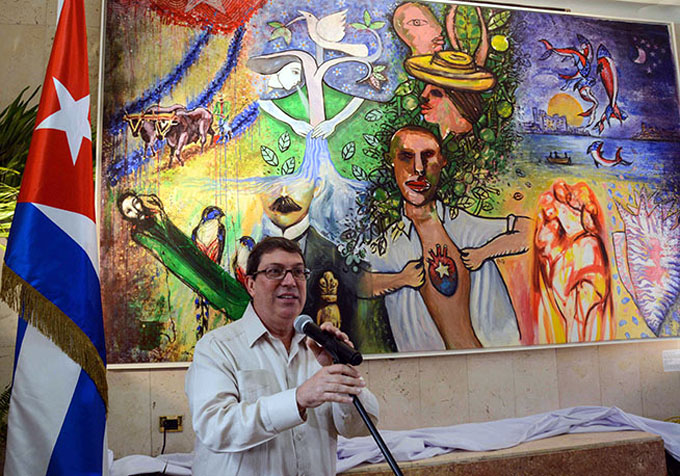 Develan en La Habana mural artístico Resistencia contra el bloqueo (+ fotos)