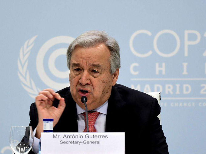 Insiste Guterres en acciones decisivas para encarar cambio climático Insiste Guterres en acciones decisivas para encarar cambio climático
