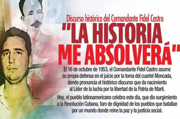 Presidente de Cuba recuerda discurso La Historia Me Absolverá Presidente de Cuba recuerda discurso La Historia Me Absolverá