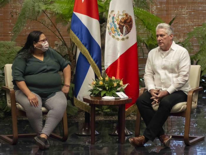 Recibió Díaz-Canel a la Secretaria General de Morena Recibió Díaz-Canel a la Secretaria General de Morena