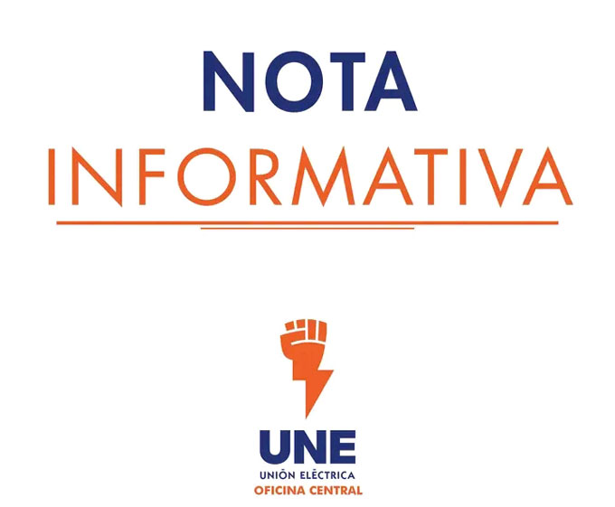 Actualiza Unión Eléctrica sobre afectaciones en el servicio Actualiza Unión Eléctrica sobre afectaciones en el servicio