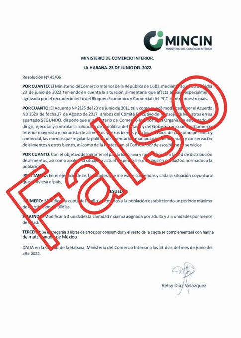 Desmiente MINCIN noticia falsa sobre canasta familiar normada