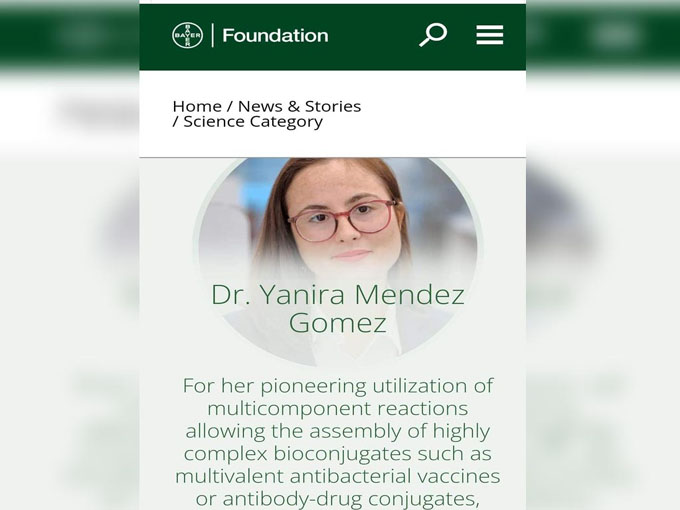 Biofarmacéutica Bayer otorga premio a científica de Cuba Biofarmacéutica Bayer otorga premio a científica de Cuba