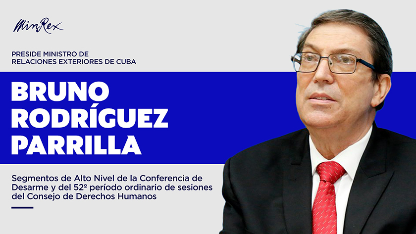 Canciller cubano participará en segmentos de alto nivel en Ginebra