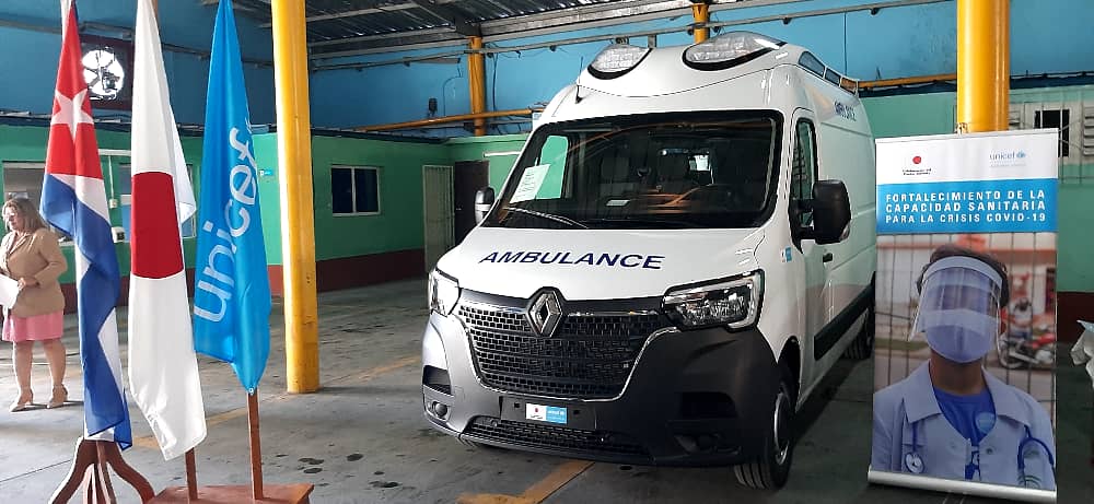 Japón y Unicef donan a Cuba ambulancia para atención a gestante crítica Japón y Unicef donan a Cuba ambulancia para atención a gestante crítica