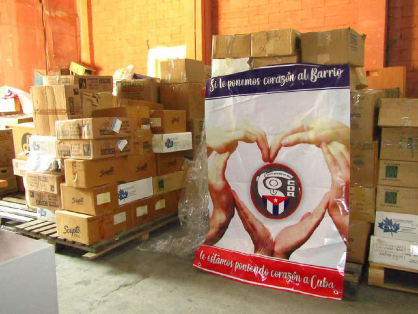 Reciben los CDR donativo solidario desde Canadá (+Fotos)