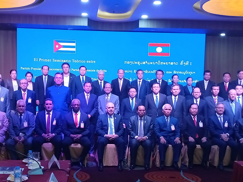 Exitoso el primer seminario teórico entre Partidos de Cuba y Laos