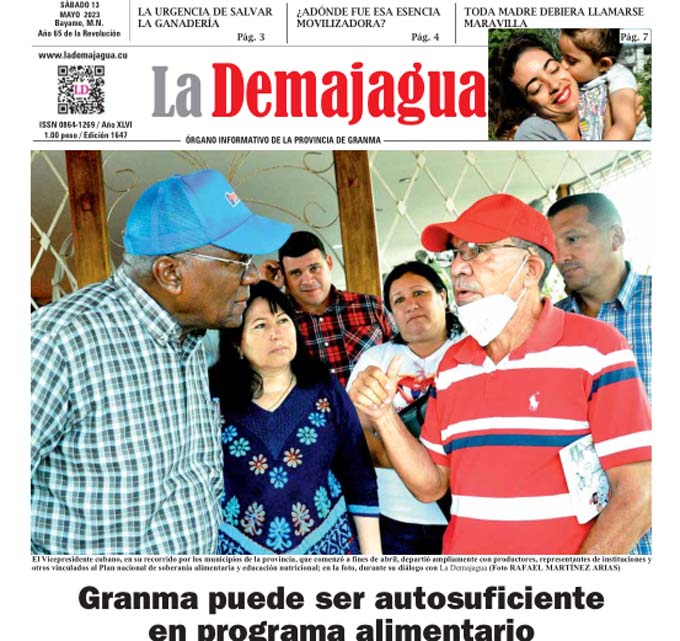 Edición impresa 1647 del semanario La Demajagua, sábado 13 de mayo 2023 Edición impresa 1647 del semanario La Demajagua, sábado 13 de mayo 2023
