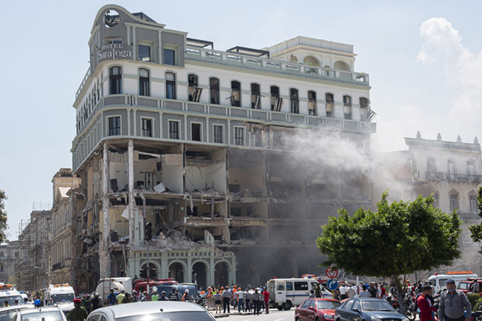 Cuba recuerda trágica explosión en Hotel Saratoga de La Habana Cuba recuerda trágica explosión en Hotel Saratoga de La Habana