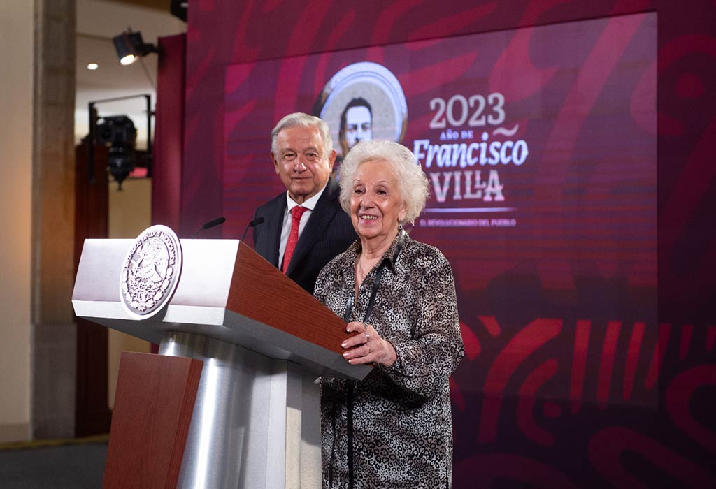 Presidenta de Abuelas de Plaza de Mayo en mañanera de López Obrador