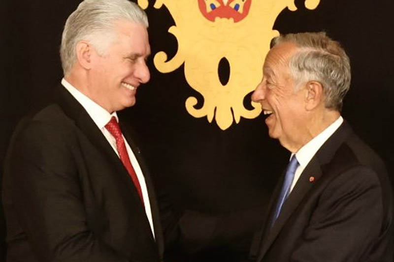 Recibe presidente de Portugal a su homólogo de Cuba Recibe presidente de Portugal a su homólogo de Cuba