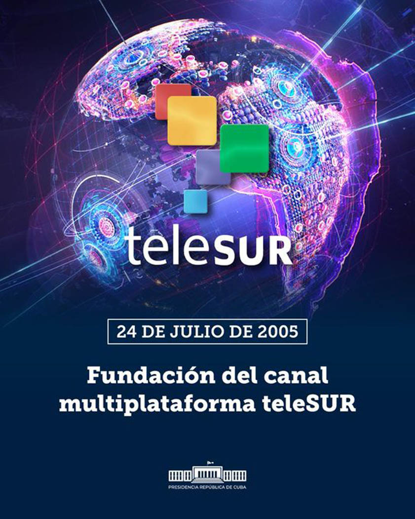 Saluda Presidente cubano aniversario 18 de Telesur Saluda Presidente cubano aniversario 18 de Telesur