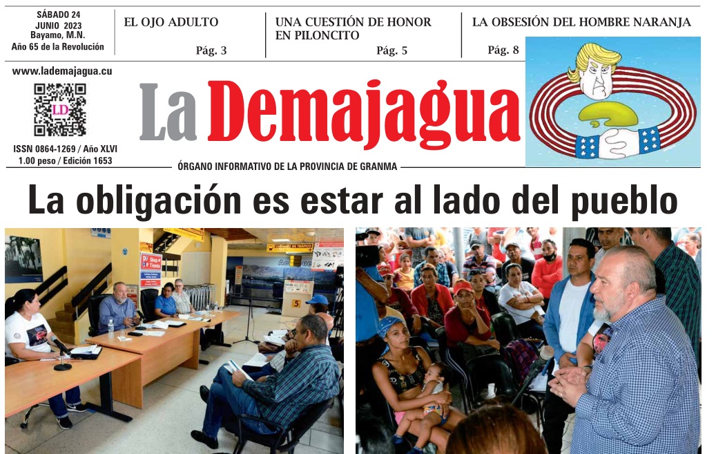 Edición impresa 1653 del semanario La Demajagua, sábado 24 de  junio de 2023