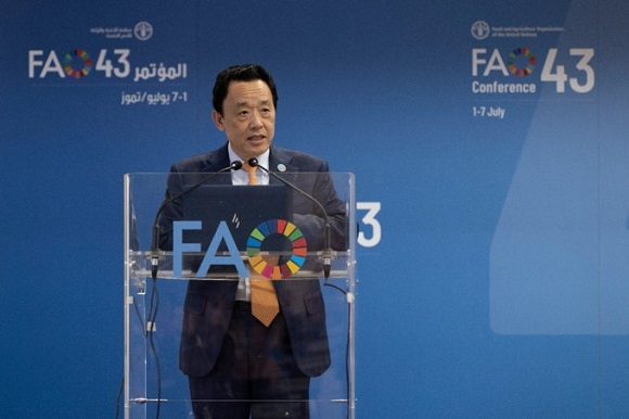 Qu Dongyu reelegido como director general de la FAO para un segundo mandato