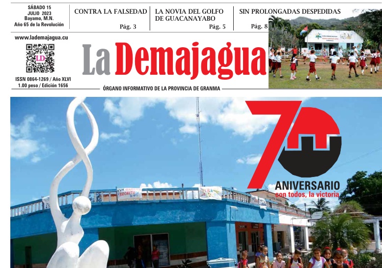 Edición impresa 1656 del semanario La Demajagua, sábado 15 de  julio de 2023