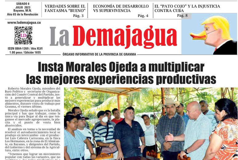 Edición impresa 1655 del semanario La Demajagua, sábado 8 de julio de 2023 Edición impresa 1655 del semanario La Demajagua, sábado 8 de julio de 2023