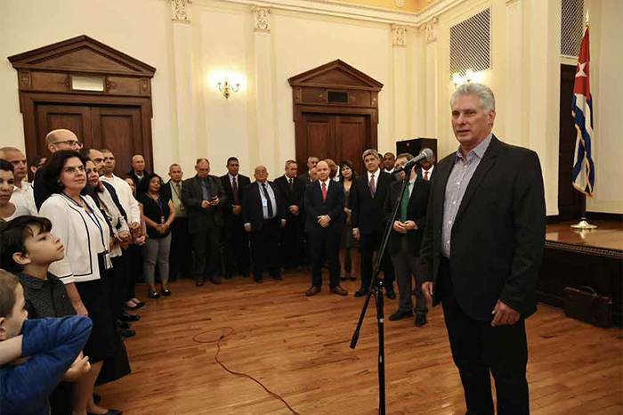 Dialogó Díaz-Canel con diplomáticos cubanos en Nueva York
