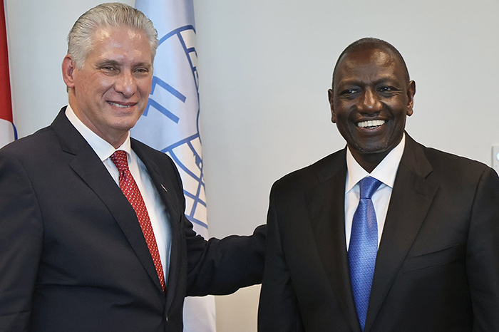 Dialogó Presidente cubano con su homólogo de Kenia Dialogó Presidente cubano con su homólogo de Kenia