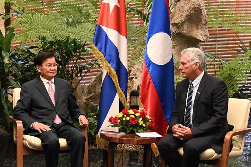 Presidentes de Cuba y Laos sostuvieron conversaciones oficiales Presidentes de Cuba y Laos sostuvieron conversaciones oficiales