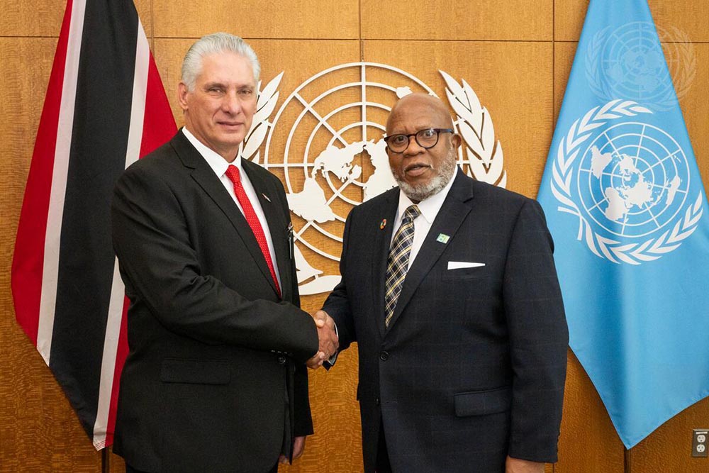 Dialogó Díaz-Canel con Presidente de Asamblea General de la ONU