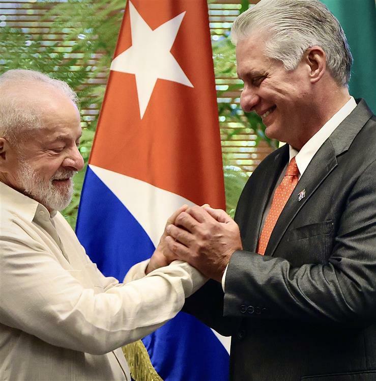 Díaz-Canel y Lula se reúnen en Cuba y suscriben varios acuerdos