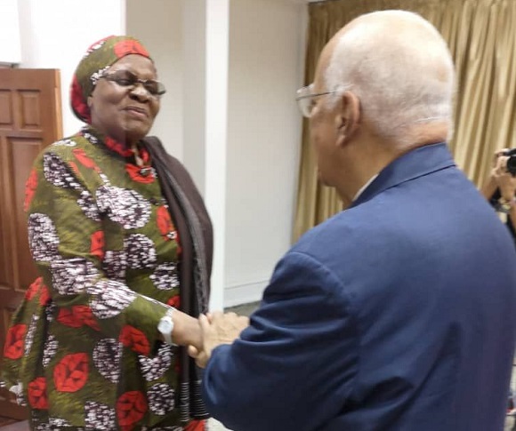 Recibe Ricardo Cabrisas a Viceprimera ministra y Ministra de Asuntos Exteriores y Cooperación de Namibia