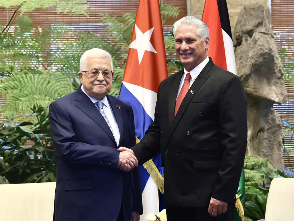 Resaltan en Palestina encuentro de Abbas con presidente de Cuba