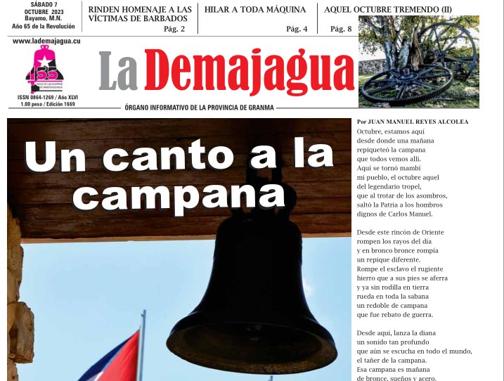 Edición impresa 1669 del semanario La Demajagua, sábado 7 de octubre de 2023 Edición impresa 1669 del semanario La Demajagua, sábado 7 de octubre de 2023
