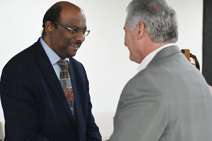 Recibió Presidente cubano al Reverendo Jerry Pillay Recibió Presidente cubano al Reverendo Jerry Pillay