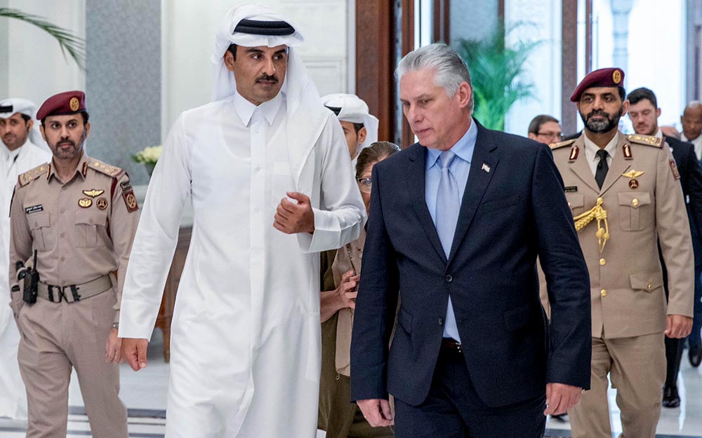 Fructífero diálogo entre presidente de Cuba y emir de Qatar