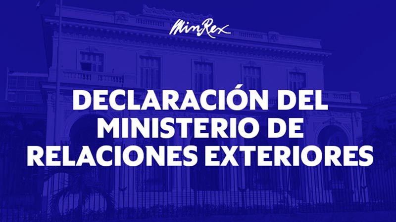 Comunicado del Ministerio de Relaciones Exteriores de Cuba Comunicado del Ministerio de Relaciones Exteriores de Cuba