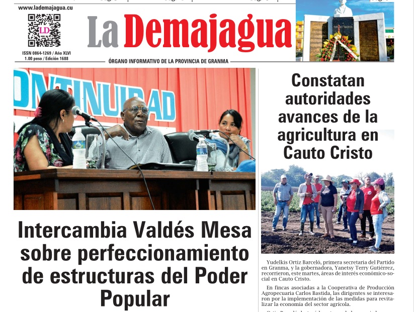 Edición impresa 1688 del semanario La Demajagua, sábado 17 de febrero de 2024 Edición impresa 1688 del semanario La Demajagua, sábado 17 de febrero de 2024