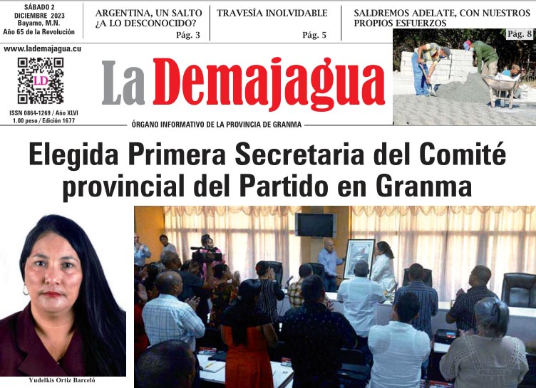 Edición impresa 1677 del semanario La Demajagua, sábado 2 de diciembre de 2023 Edición impresa 1677 del semanario La Demajagua, sábado 2 de diciembre de 2023