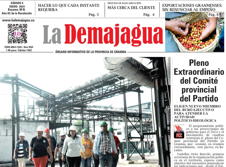 Edición impresa 1682 del semanario La Demajagua, sábado 6 de enero de 2024 Edición impresa 1682 del semanario La Demajagua, sábado 6 de enero de 2024