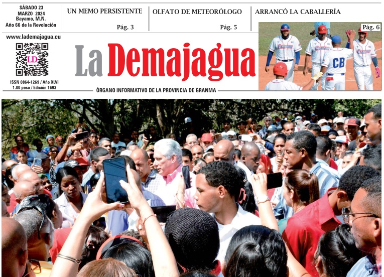 Edición impresa 1693 del semanario La Demajagua, sábado 23 de marzo de 2024 Edición impresa 1693 del semanario La Demajagua, sábado 23 de marzo de 2024