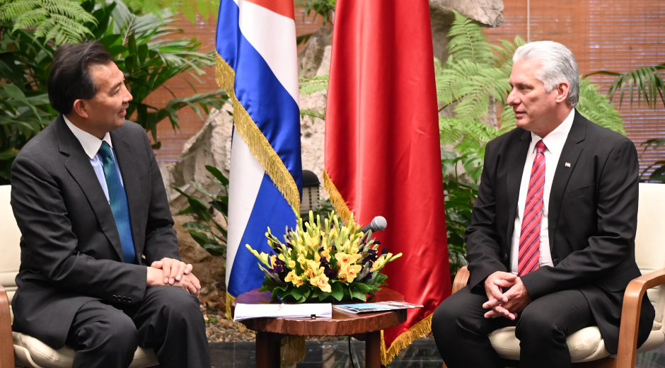 Recibe Díaz-Canel a presidente de la Agencia de Cooperación Internacional para el Desarrollo de China Recibe Díaz-Canel a presidente de la Agencia de Cooperación Internacional para el Desarrollo de China