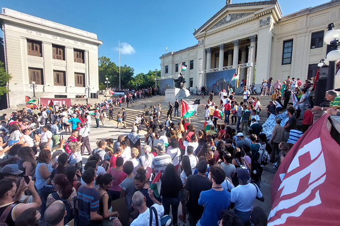 Reafirman jóvenes cubanos rechazo al genocidio en Palestina