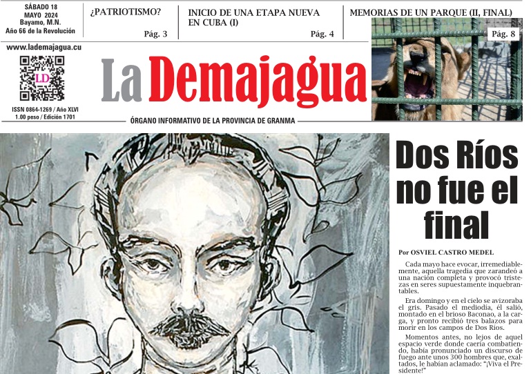 Edición impresa 1701 del semanario La Demajagua, sábado 18 de mayo de 2024 Edición impresa 1701 del semanario La Demajagua, sábado 18 de mayo de 2024