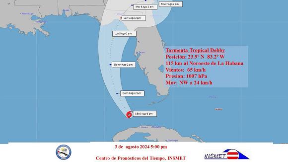 Se forma la tormenta tropical Debby en el Golfo de México Se forma la tormenta tropical Debby en el Golfo de México