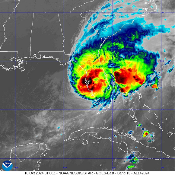 Milton toca tierra en Florida como un huracán categoría tres