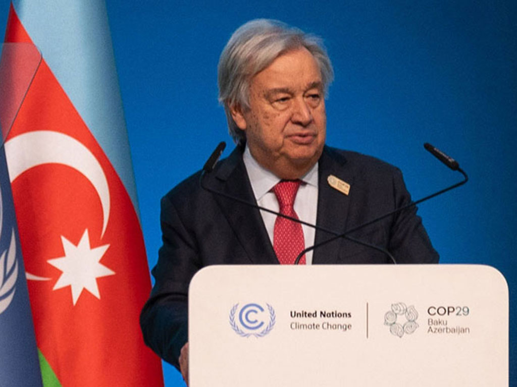 Guterres califica acuerdo de COP 29 como una base para construir
