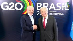 Guterres y Lula dialogan previo a reunión anual de G20