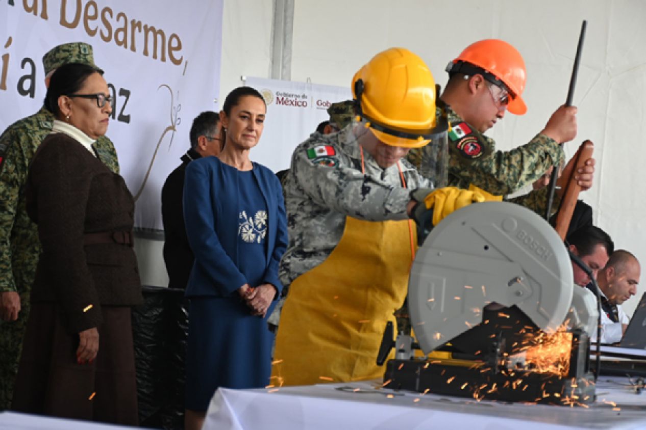 Destruyen 540 armas como parte de programa de desarme en México