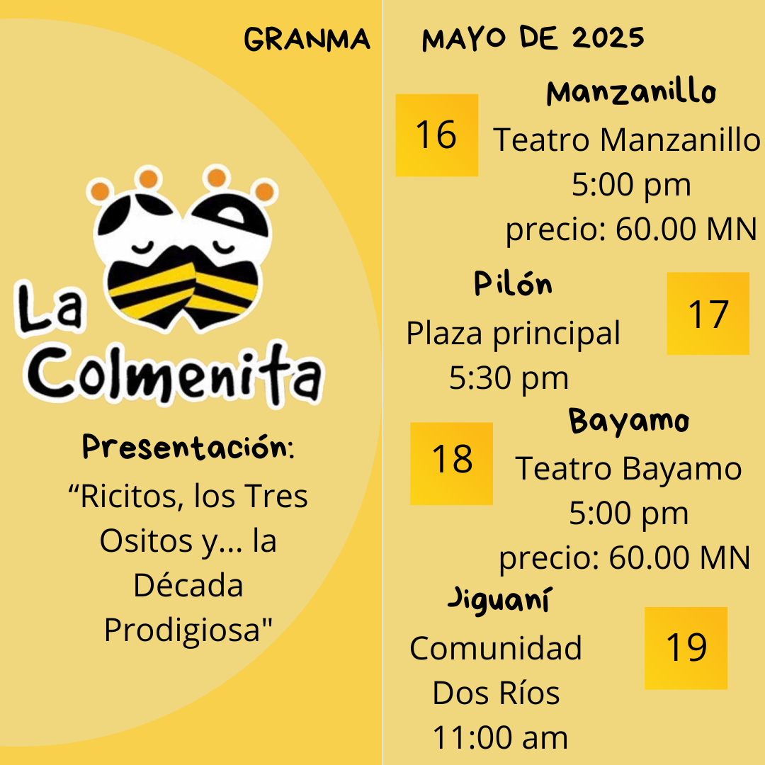 Se presenta a partir de mañana La Colmenita en Granma