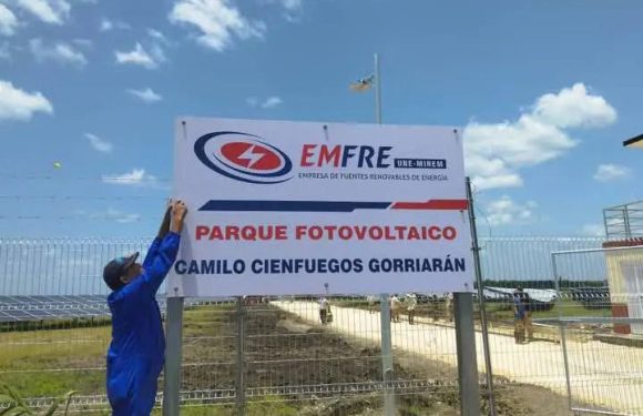 Granma: Nuevo parque fotovoltaico Camilo Cienfuegos sincroniza al Sistema Eléctrico Nacional