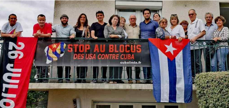 Asociación francesa subraya apoyo a Cuba y condena el bloqueo