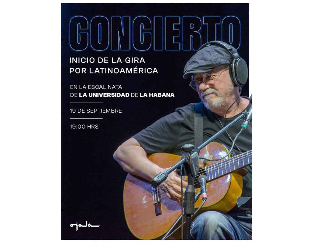 Silvio Rodríguez ofrecerá concierto el 19 de septiembre en La Habana