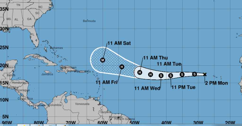 Formada en el Atlántico tormenta tropical Erin con rumbo oeste Formada en el Atlántico tormenta tropical Erin con rumbo oeste