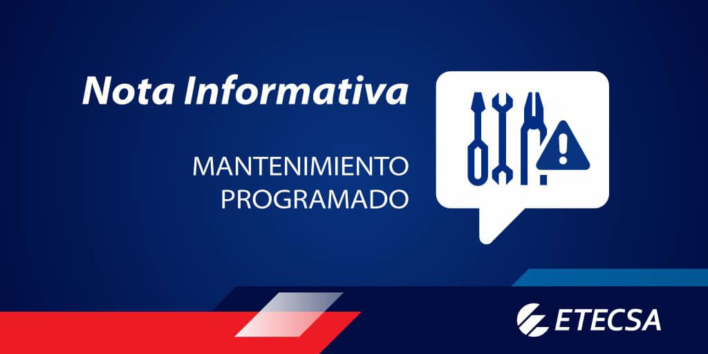 Afectaciones en servicios de Etecsa a razón de trabajos técnicos Afectaciones en servicios de Etecsa a razón de trabajos técnicos