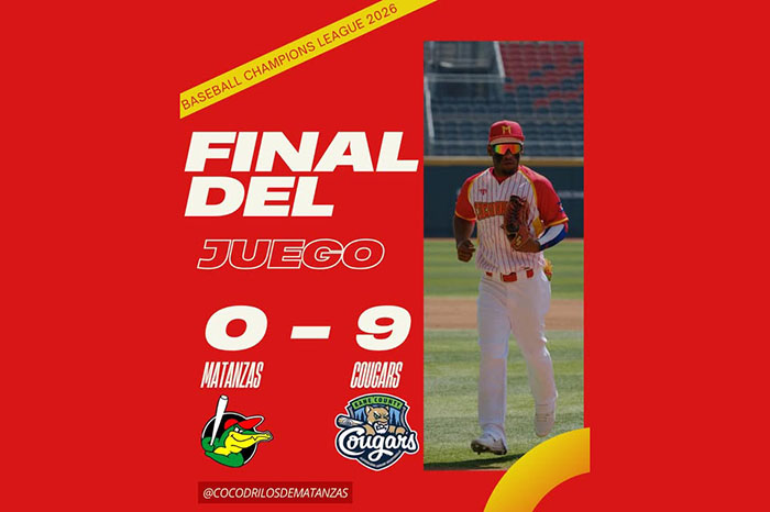 Cocodrilos caen ante los Cougars en Liga de Campeones de Béisbol